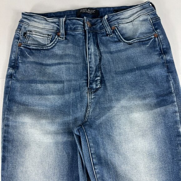Judy Blue Jeans Women's 29x26* Skinny High Rise Crop Blue Faded Denim Tag 30 - Picture 3 of 16